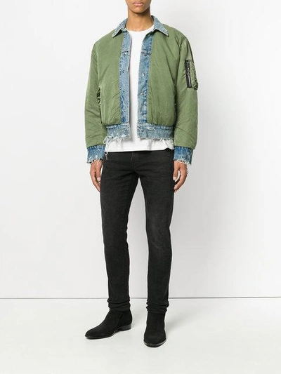 Amiri Reversible Indigo & Green Trucker Bomber Jacket | ModeSens