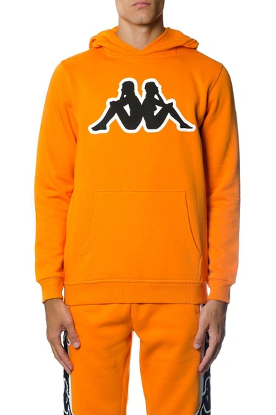 Kappa Cotton Hoodie Sweatshirt With Logo In Orange | ModeSens