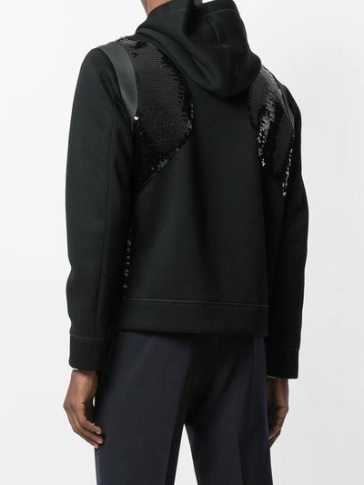 Shop Dsquared2 Sequin Zipped Hoodie