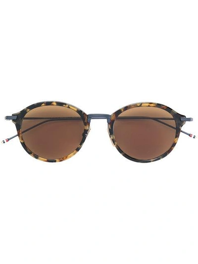 Shop Thom Browne Tortoiseshell Sunglasses