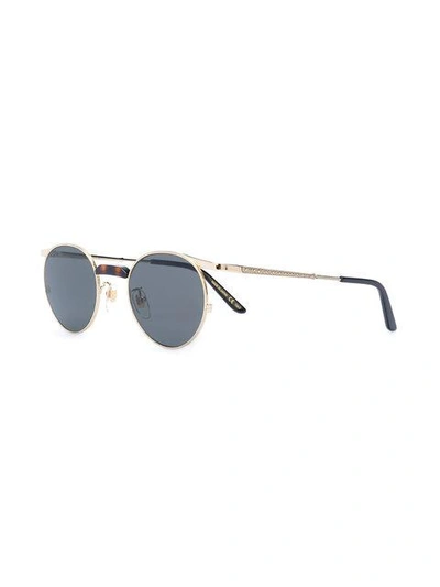 Shop Gucci Eyewear Tinted Round Sunglasses - Metallic