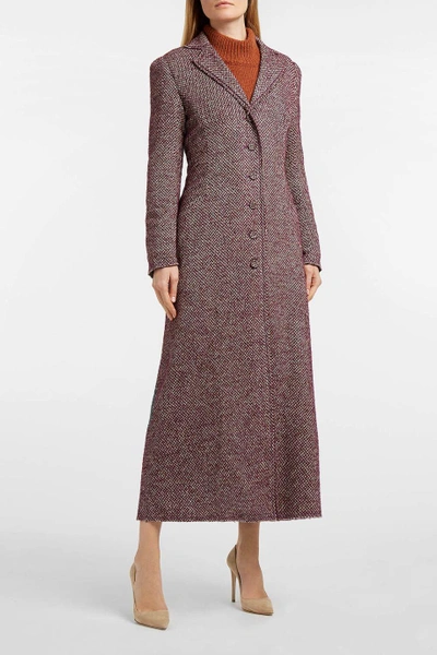 Shop Brock Collection Carolyn Wool-blend Bouclé Coat