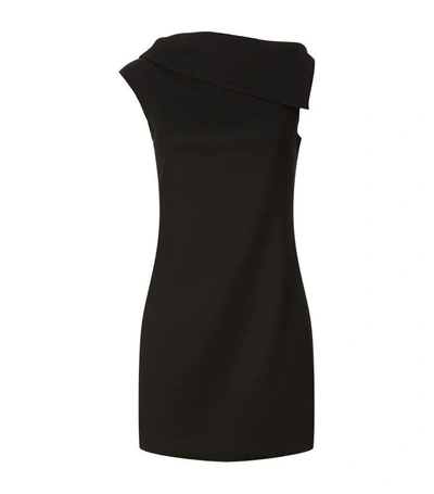 Shop Helmut Lang Asymmetric Mini Dress In Black