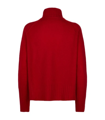 Shop Whistles Funnel Neck Wool Sweater In Red