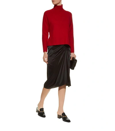 Shop Whistles Funnel Neck Wool Sweater In Red