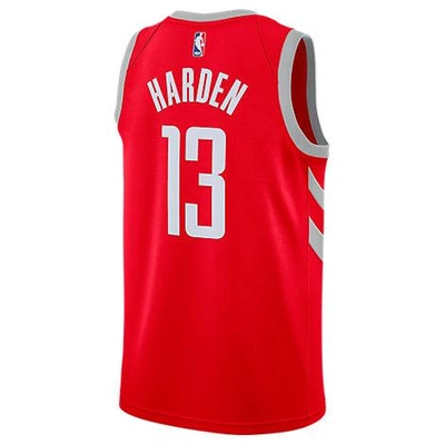 Shop Nike Men's Houston Rockets Nba James Harden Icon Edition Connected Jersey In Red