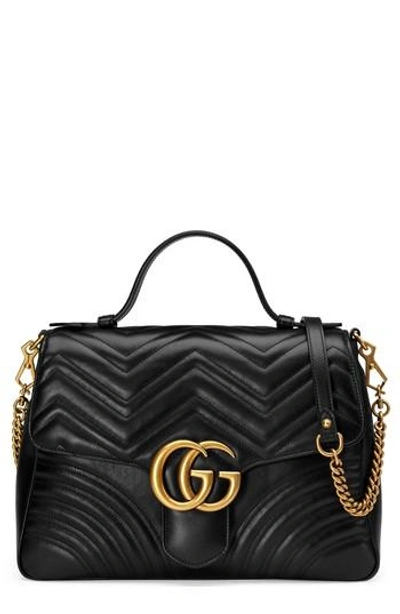 Shop Gucci Medium Gg Marmont 2.0 Matelasse Leather Top Handle Bag - Beige In Porcelain Rose