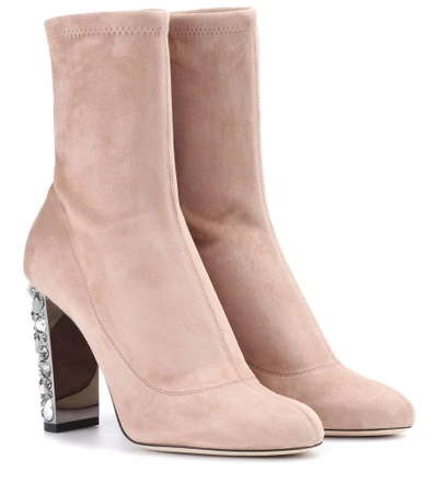 Shop Jimmy Choo Maine 100 Suede Boots In Female