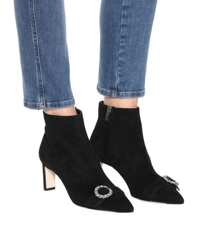 Shop Jimmy Choo Hanover 65 Suede Ankle Boots In Female