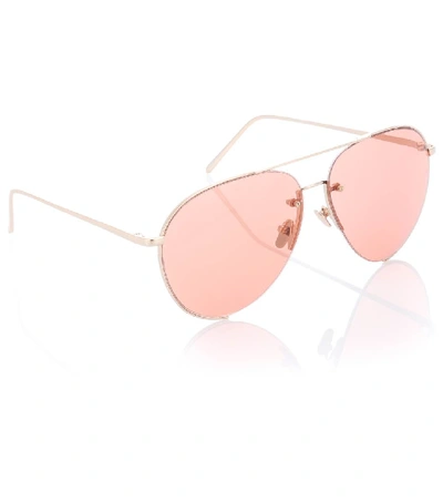 Shop Linda Farrow Aviator Sunglasses