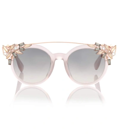 Shop Jimmy Choo Vivy Sunglasses In Pink