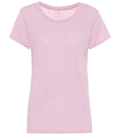 Shop Velvet Courtney Cotton-blend T-shirt