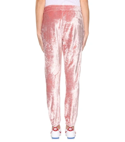 Shop Nike Lab Velour Trackpants In Pink