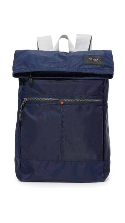 Shop State Spencer Nylon Backpack In Navy