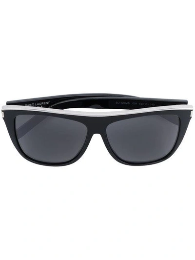 Shop Saint Laurent Eyewear Black New Wave 1 Sunglasses