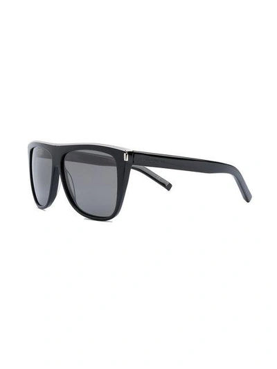 Shop Saint Laurent Eyewear Black New Wave 1 Sunglasses