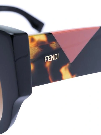 Shop Fendi Facets Sunglasses In Black