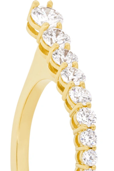 Shop Melissa Kaye Aria 18-karat Gold Diamond Ring In Usd