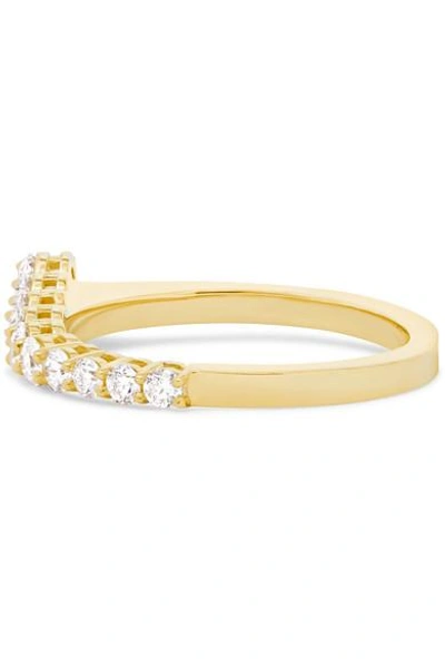 Shop Melissa Kaye Aria 18-karat Gold Diamond Ring In Usd