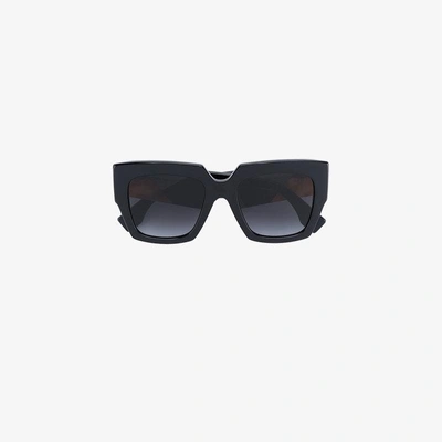 Shop Fendi Eyewear  Facets Sunglasses In Black