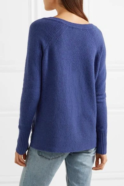 Shop Jcrew Knitted Sweater In Indigo