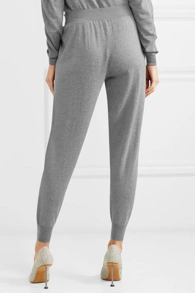 Shop Stella Mccartney Wool Track Pants In Gray