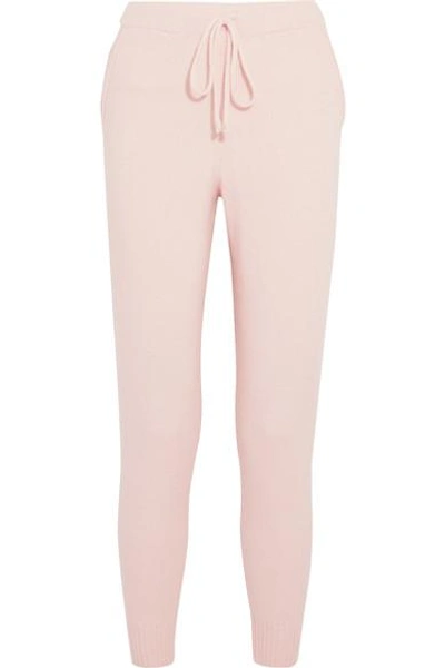 Shop Atm Anthony Thomas Melillo Luxe Essentials Brushed-cashmere Track Pants In Blush