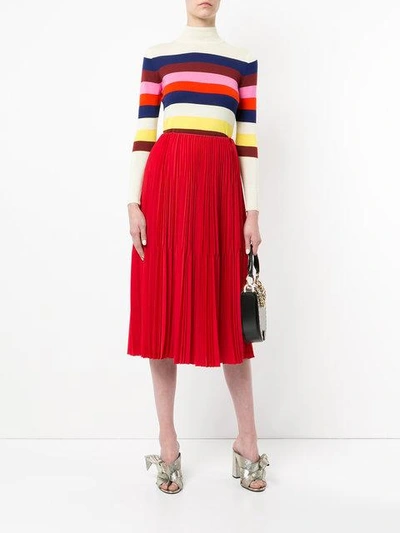 Shop Delpozo Multi-coloured Stripe Sweater