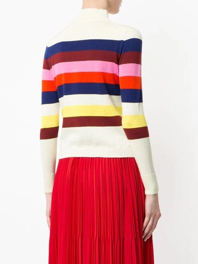 Shop Delpozo Multi-coloured Stripe Sweater
