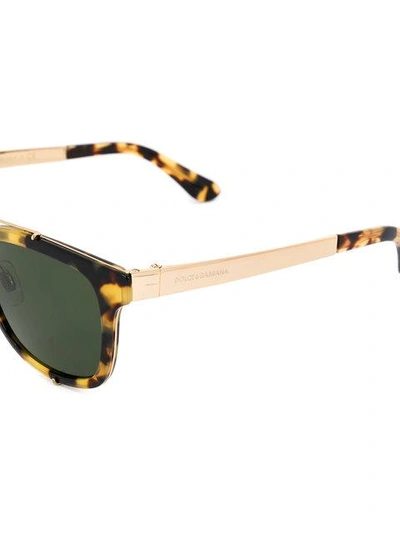 Shop Dolce & Gabbana Square Sunglasses In Metallic