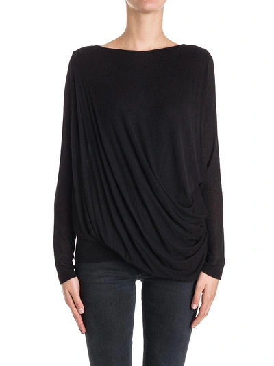 Shop Plein Sud Jeanius Viscose Blend T-shirt In Black