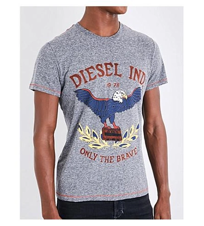 Shop Diesel T-diego-rp Graphic-print Jersey T-shirt In Black
