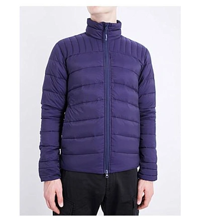 Shop Canada Goose Brookvale Quilted Shell-down Jacket In Deep Sea Blue/ L: Black