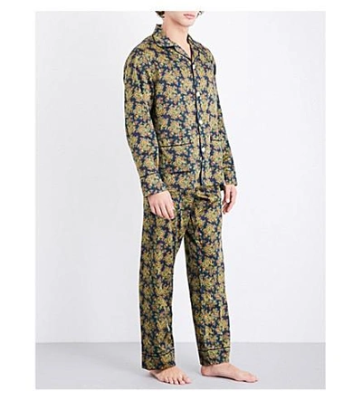 Maison Marcy Paisley-print Cotton Pyjama Set In Blue Multi | ModeSens