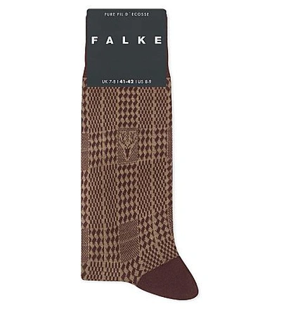 Shop Falke Moose Cotton-blend Socks In Burg