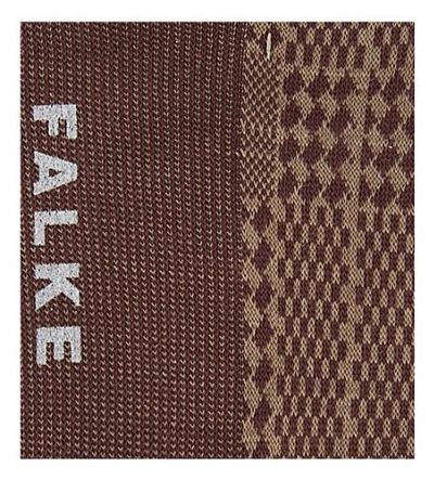 Shop Falke Moose Cotton-blend Socks In Burg