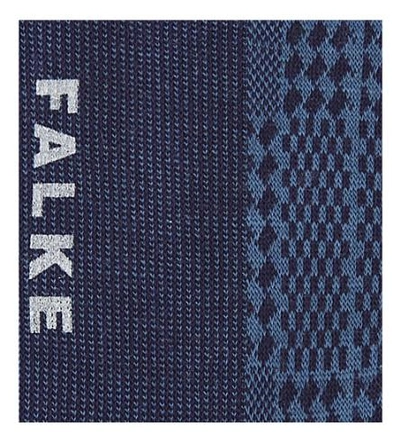 Shop Falke Moose Cotton-blend Socks In Blue
