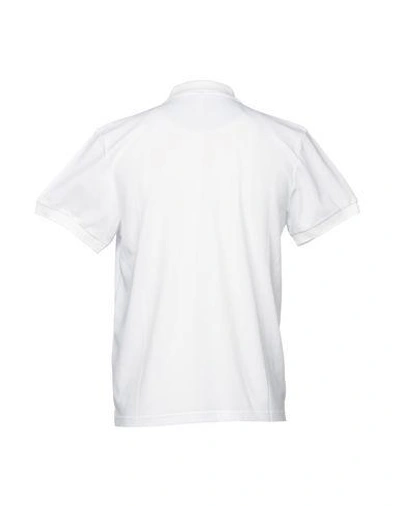 Shop Moschino Swim Polo Shirt In White
