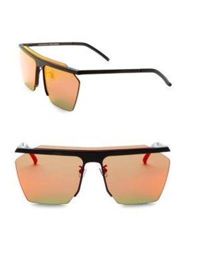 Shop Gentle Monster Titanium Browline Sunglasses In Orange