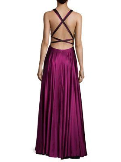 Shop Milly Monroe V-neck Dress In Berry