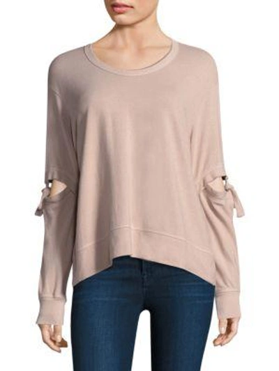 Shop Wilt Slouchy Cotton Sweatshirt In Nudie Pink