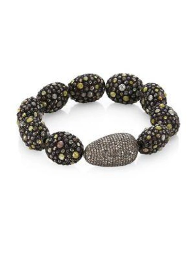 Shop Bavna Women's Mixed Pavé Diamond Bracelet In Yellow Gold