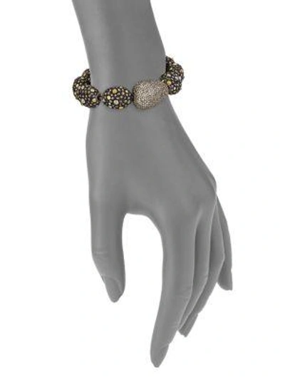 Shop Bavna Women's Mixed Pavé Diamond Bracelet In Yellow Gold
