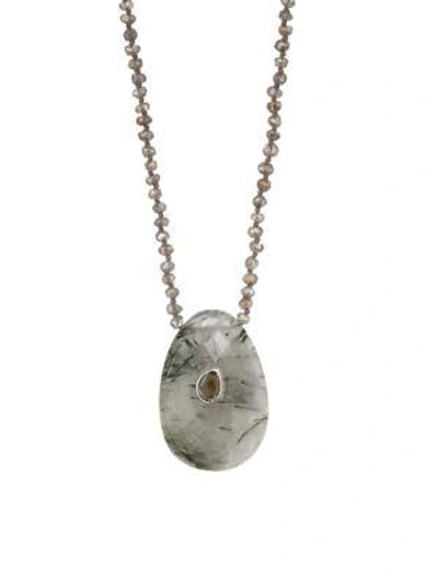 Shop Chan Luu Mystic Labradorite Mix Sterling Silver Necklace In Multi