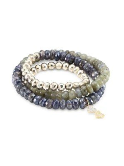 Shop Sydney Evan Diamond & Multi Semi-precious Strone Wrap Bracelet