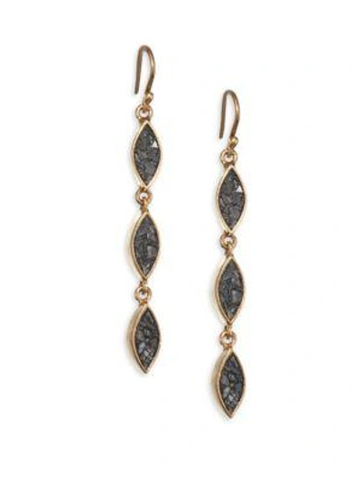 Shop Shana Gulati Banjara Three Tier Linear Drop Earrings In Yellow Gold