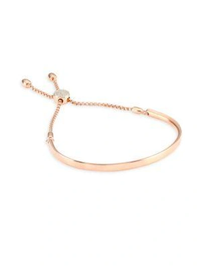 Shop Monica Vinader Fiji Diamond Toggle Bracelet In Rose Gold