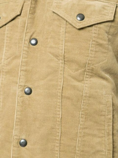 Shop Kent & Curwen Furry Collar Short Jacket In Neutrals