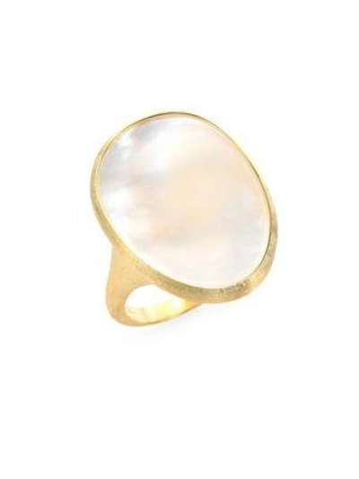 Shop Marco Bicego Lunaria Mother-of-pearl & 18k Yellow Gold Ring