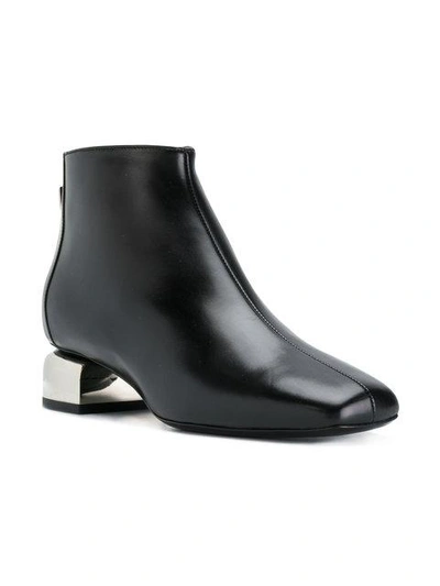 Shop Pierre Hardy Contrast Sculpted Heel Ankle Boots - Black